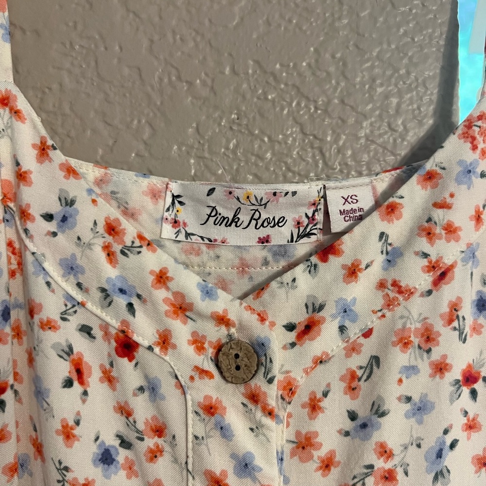 White Floral Tank